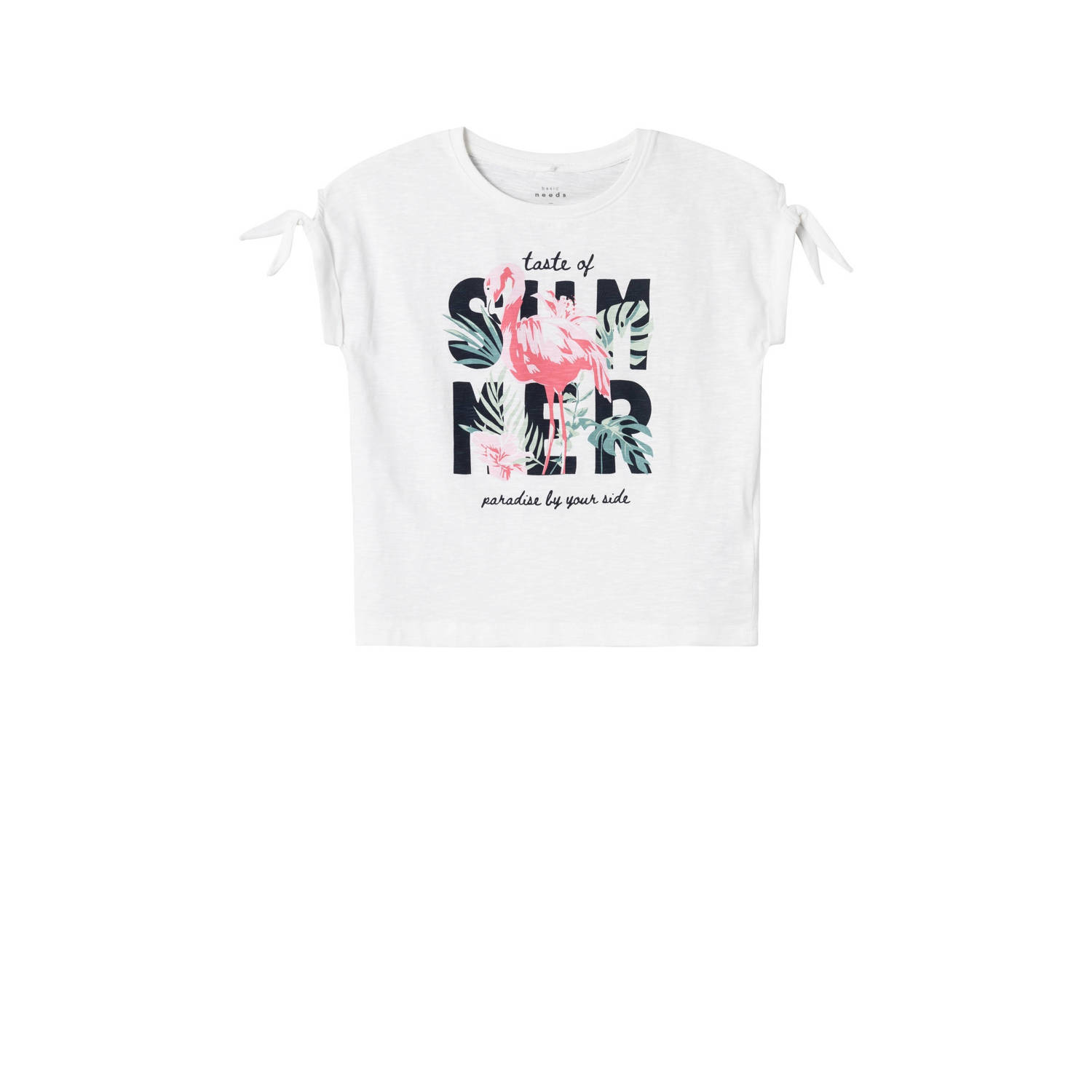 NAME IT KIDS T-shirt NKFVEET met printopdruk wit