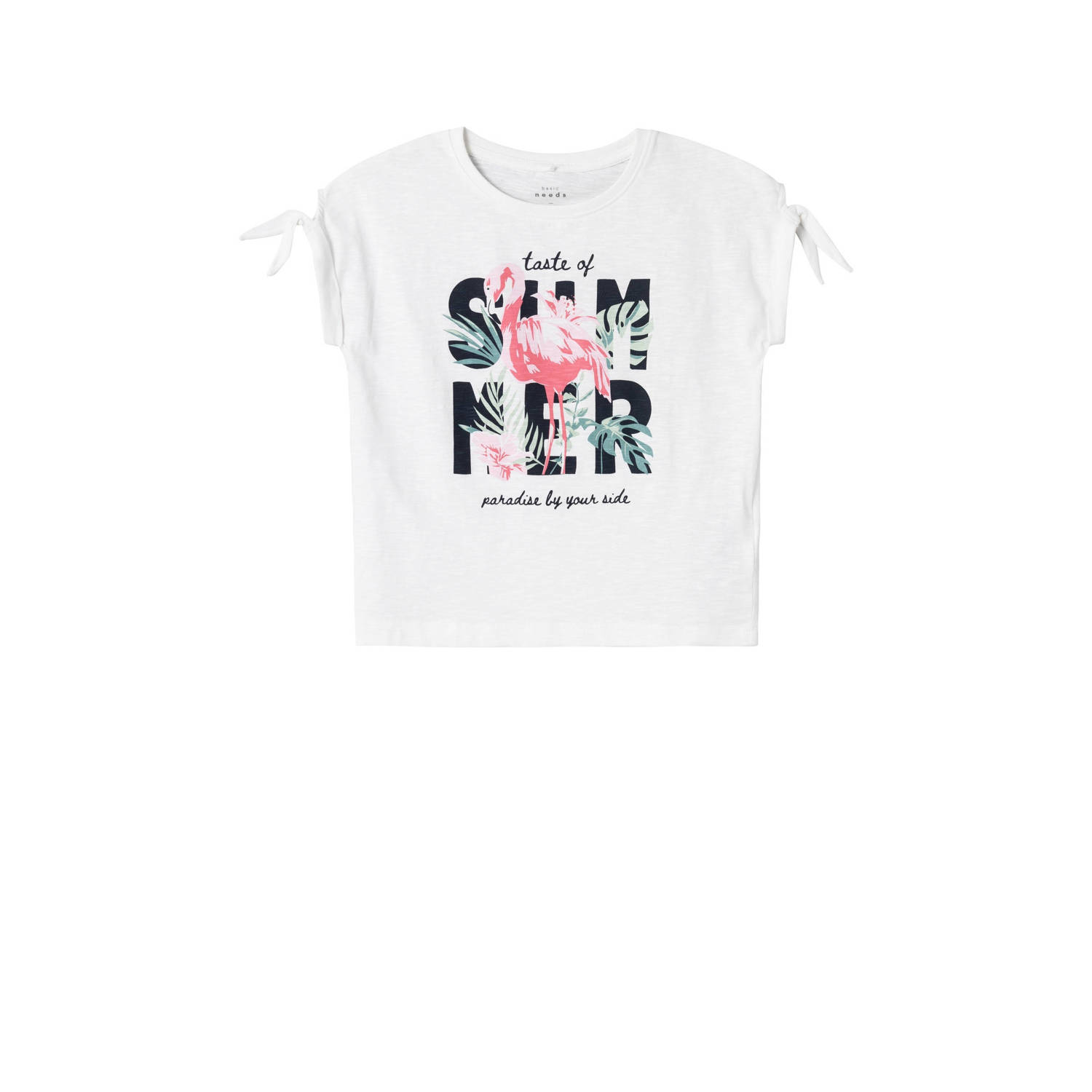 Name it KIDS T-shirt NKFVEET met printopdruk wit Meisjes Katoen Ronde hals 122 128