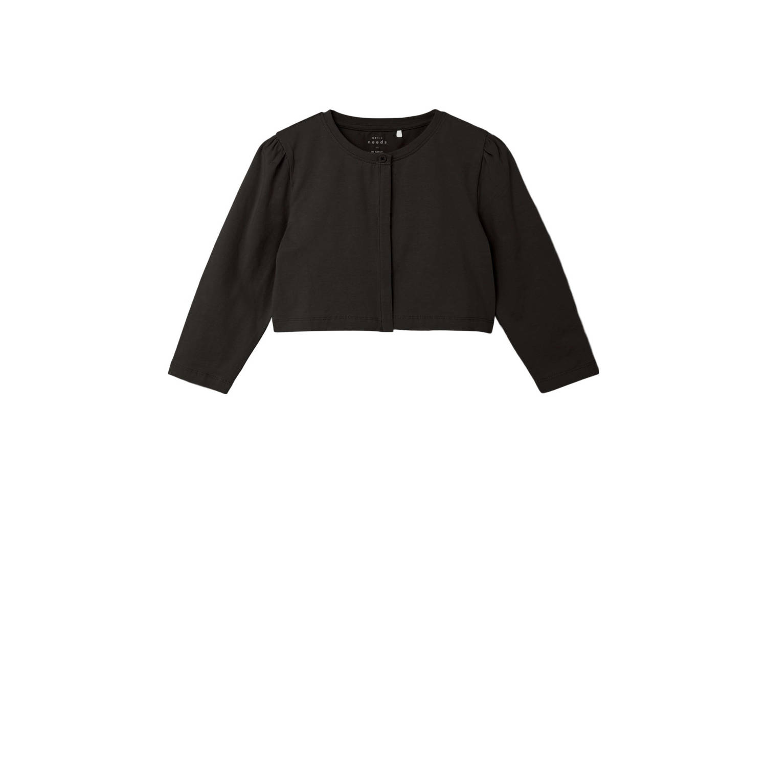 Name it KIDS bolero NKFVALERIE zwart Vest Meisjes Stretchkatoen Ronde hals 122 128