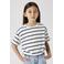 NAME IT KIDS gestreept T-shirt NKFFUNION ecru/zwart