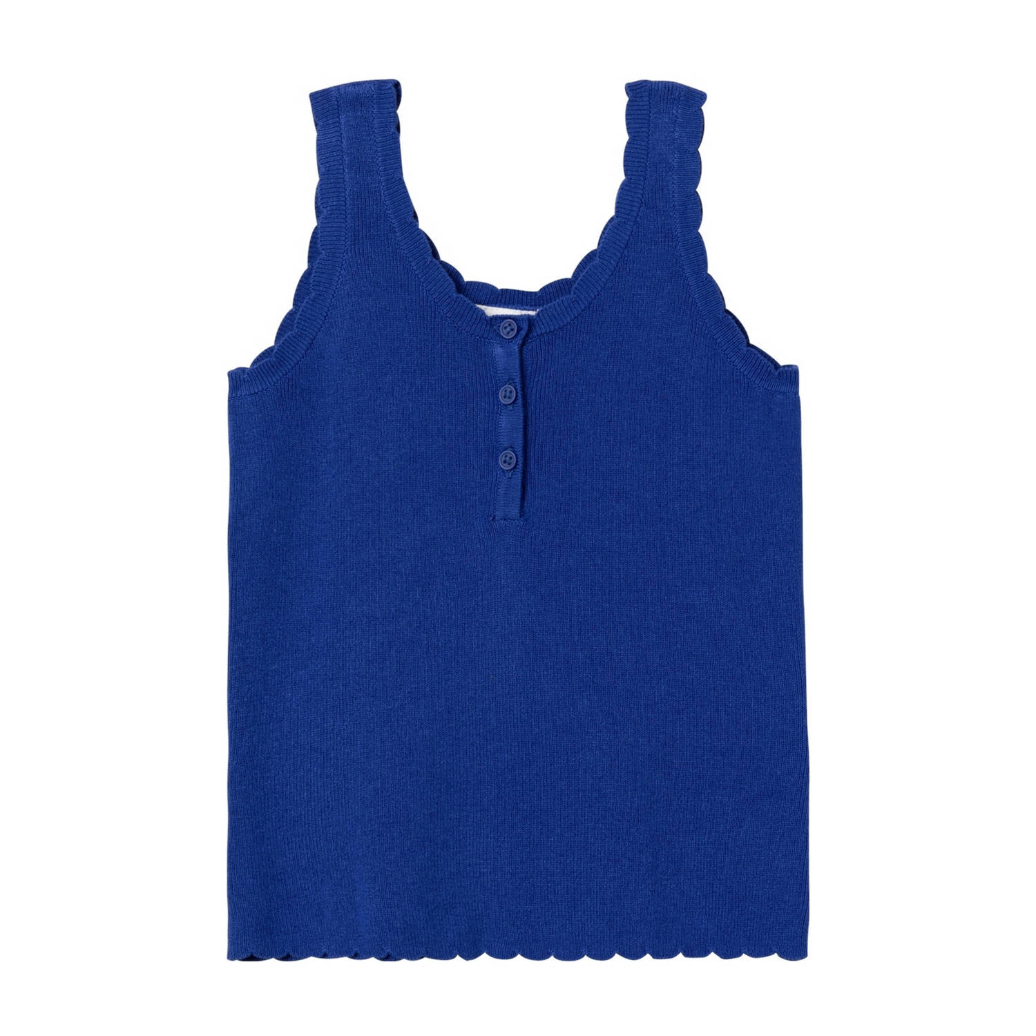 Name it KIDS ribgebreid singlet NKFFILISA hardblauw Top Meisjes Viscose Ronde hals 122 128