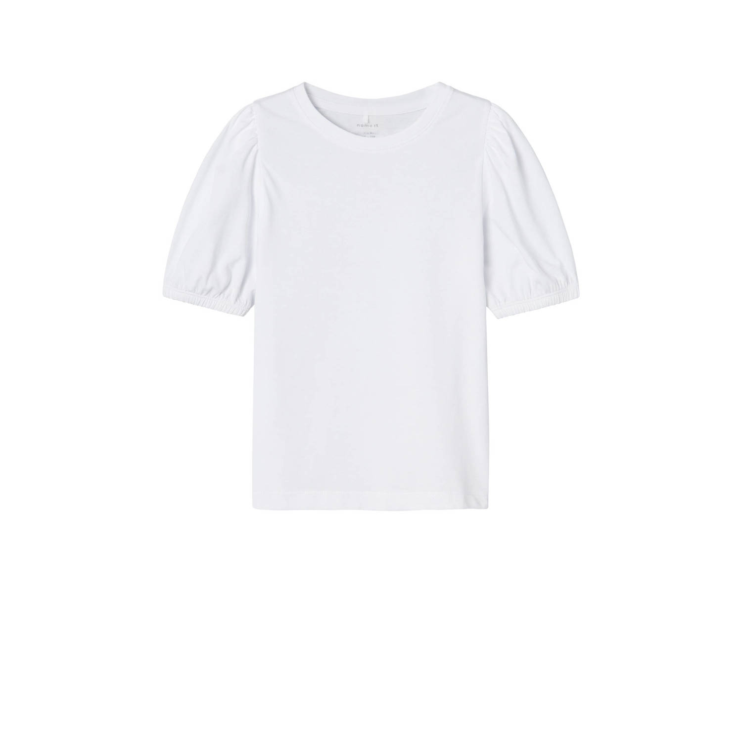 Name it KIDS T-shirt NKFFORRET wit Meisjes Biologisch katoen Ronde hals 122 128