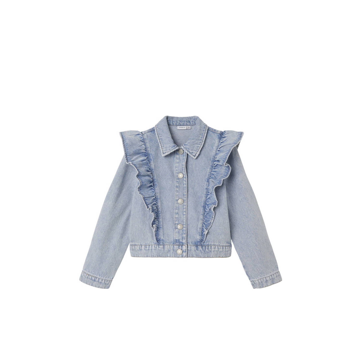 Name it KIDS spijkerjas NKFLEA light blue denim Blauw Effen 116