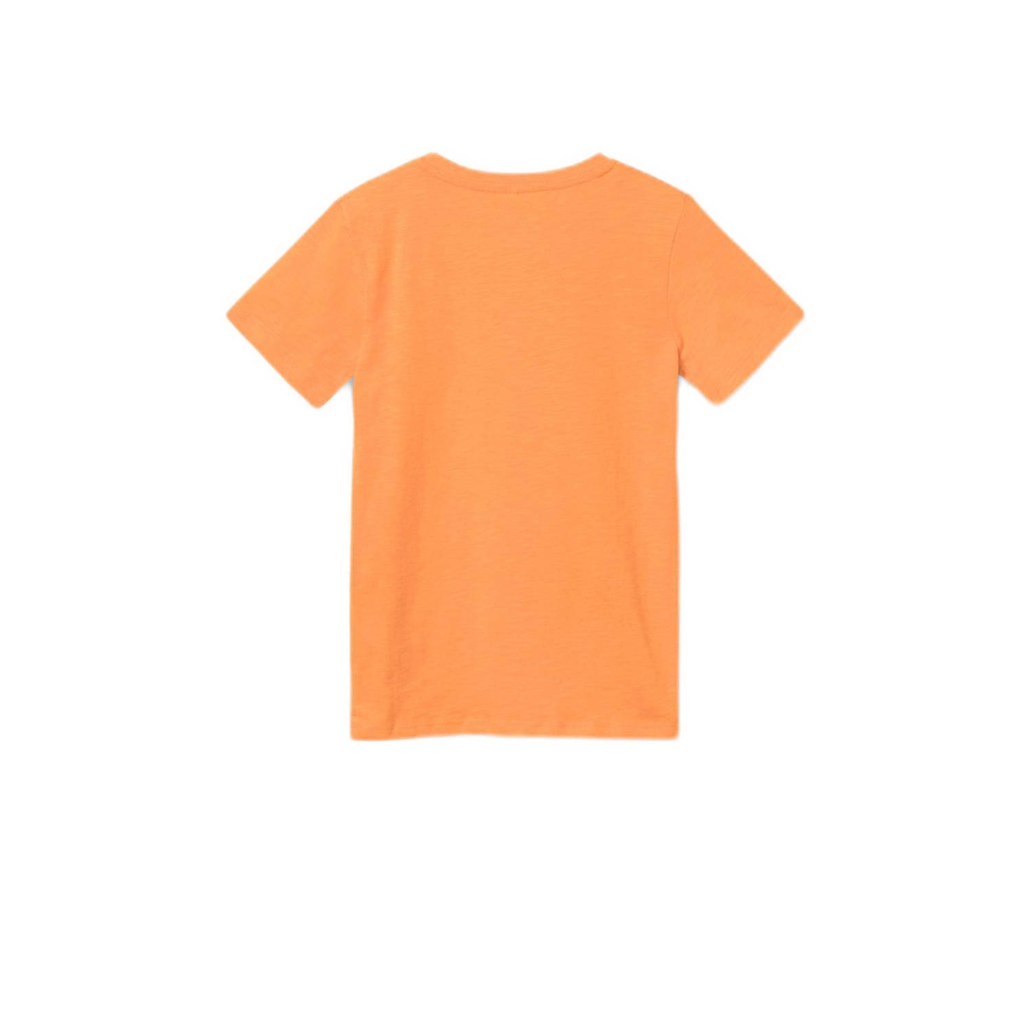 NAME IT KIDS T-shirt NKMZEFREDE met printopdruk oranje
