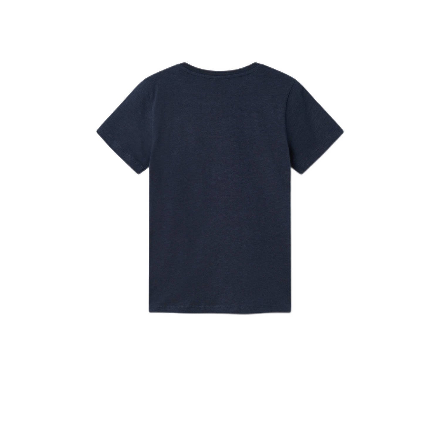 NAME IT KIDS T-shirt NKMZEFREDE met printopdruk donkerblauw