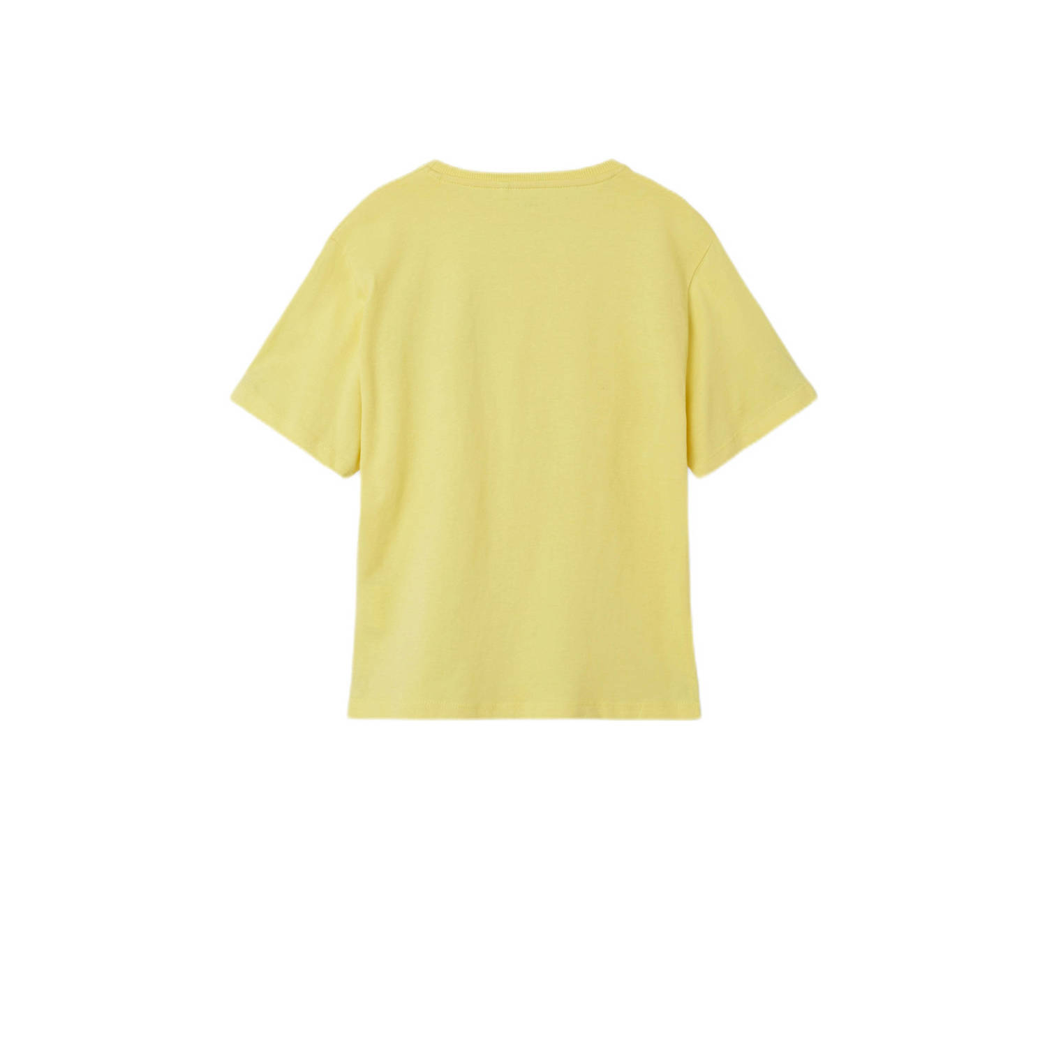 NAME IT KIDS T-shirt NKMVAGNO met printopdruk geel