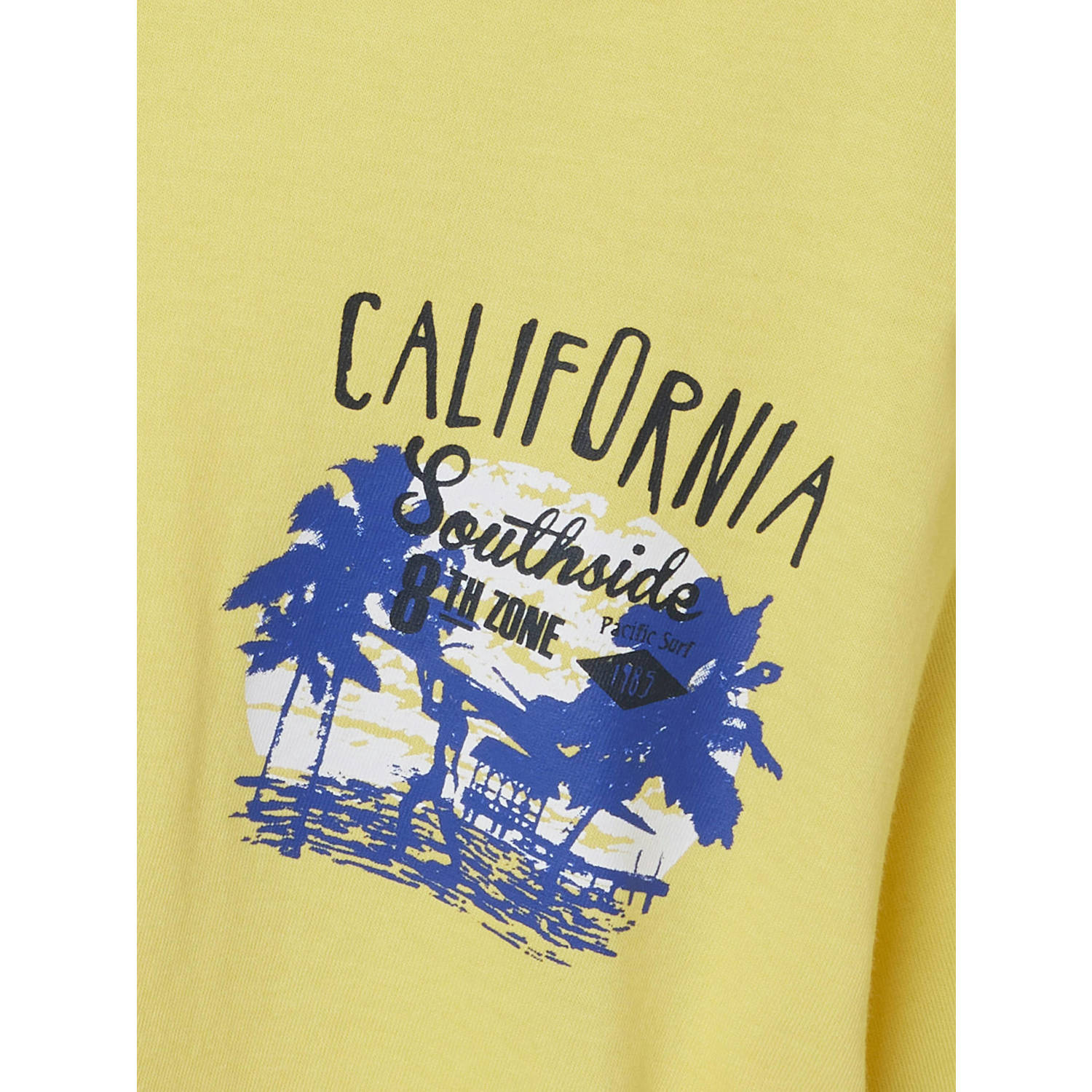 NAME IT KIDS T-shirt NKMVAGNO met printopdruk geel