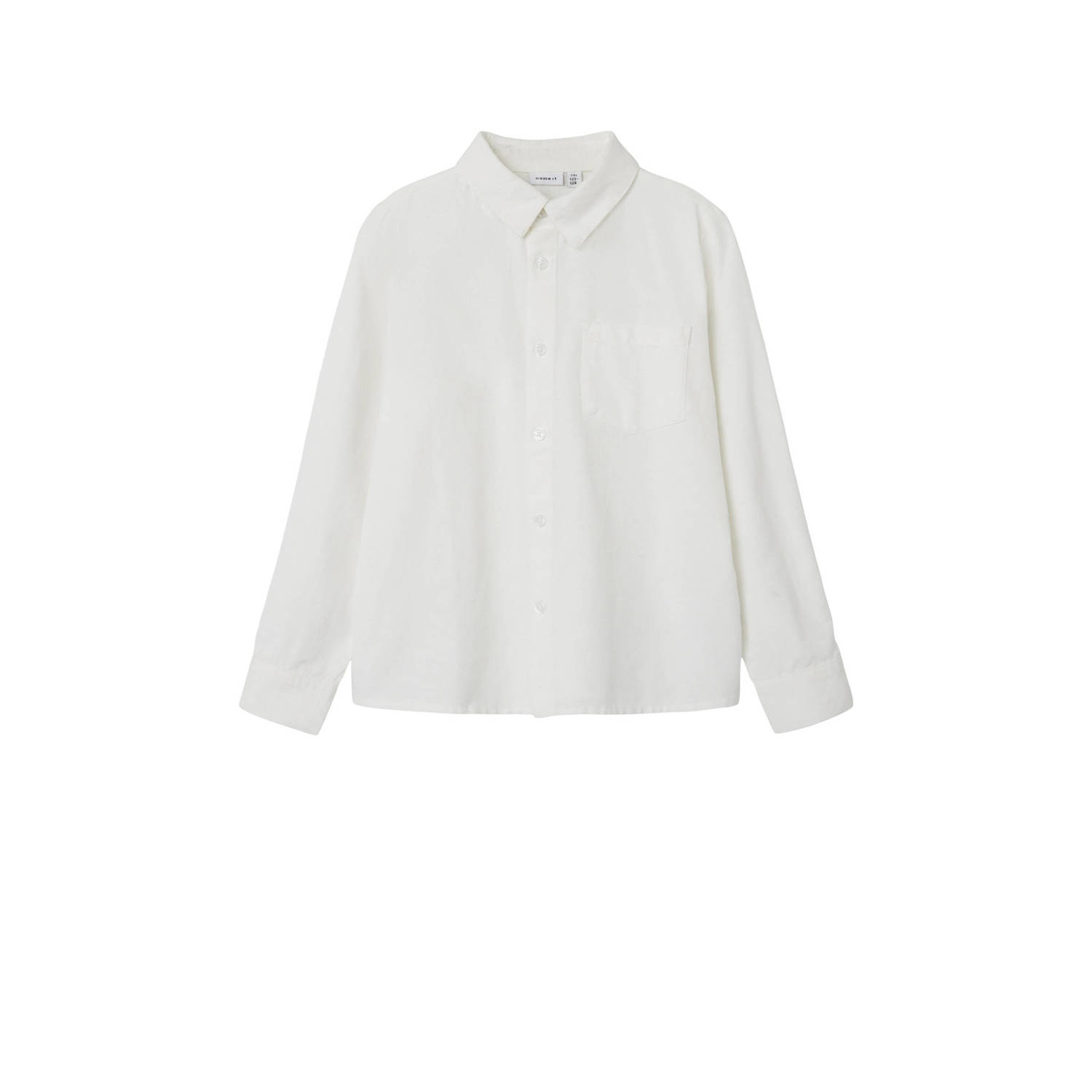 Name it KIDS overhemd NKMFAHER offwhite Wit Jongens Viscose Klassieke kraag 122 128