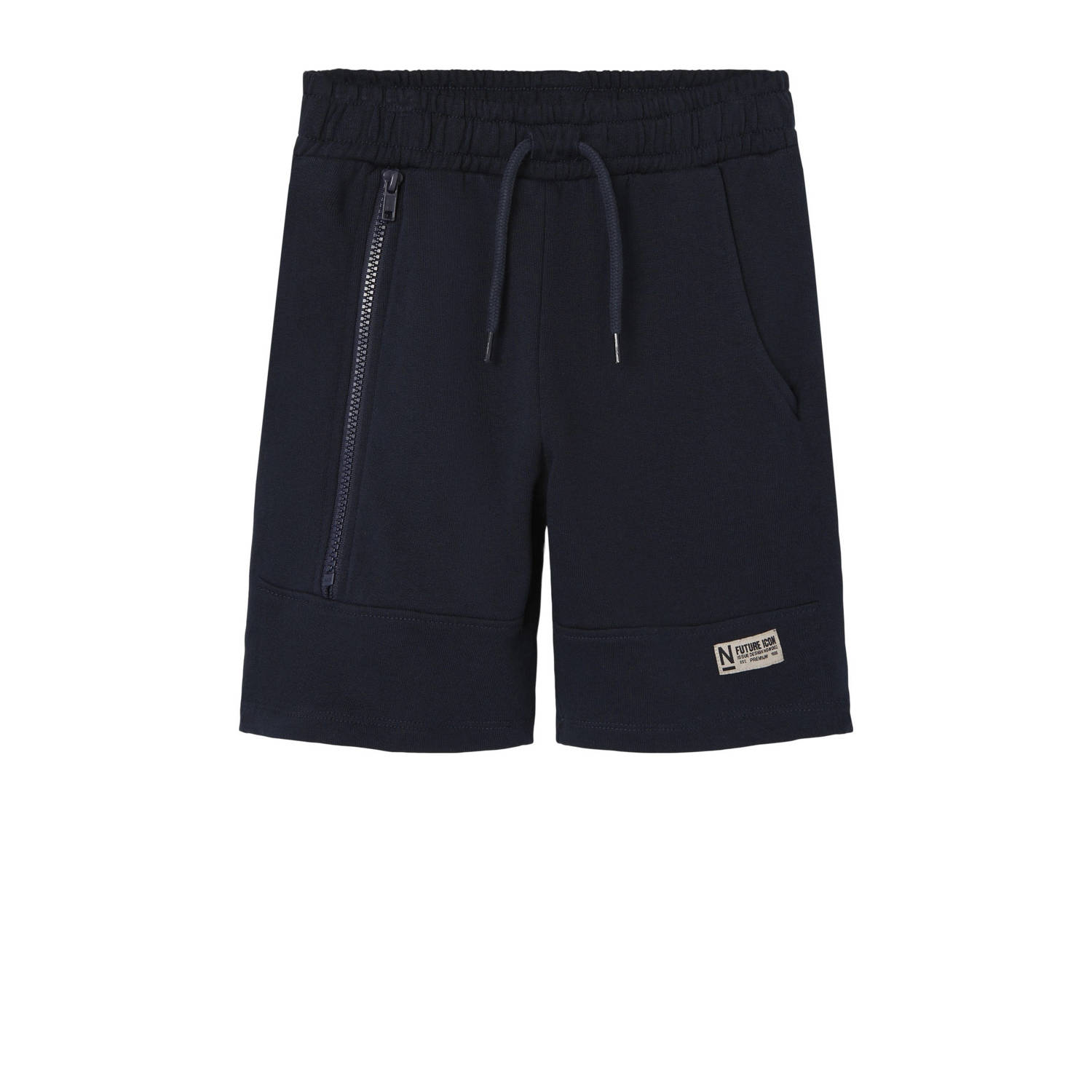 Name it KIDS sweatshort NKMFLUGT donkerblauw Korte broek Effen 122