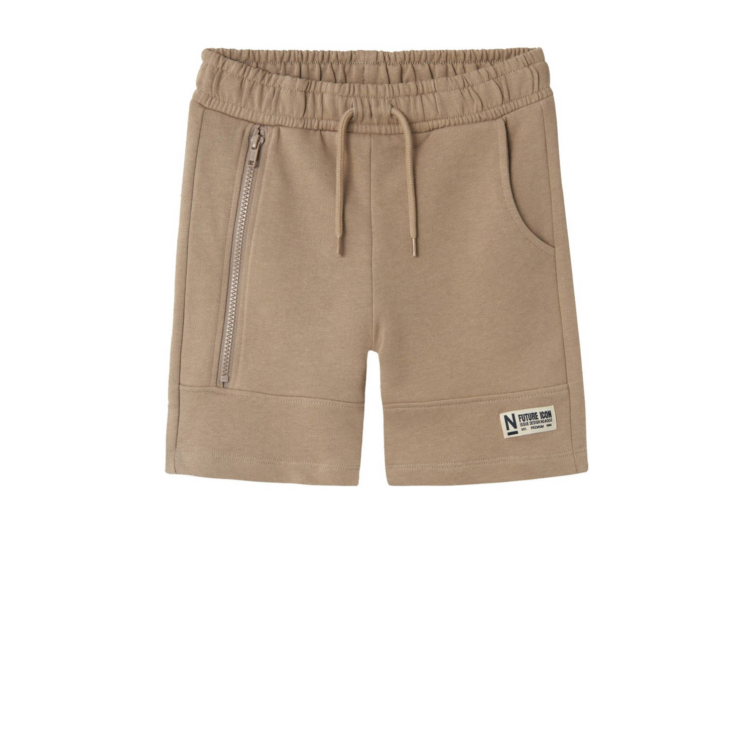 Name it KIDS sweatshort NKMFLUGT zand Korte broek Beige Effen 140