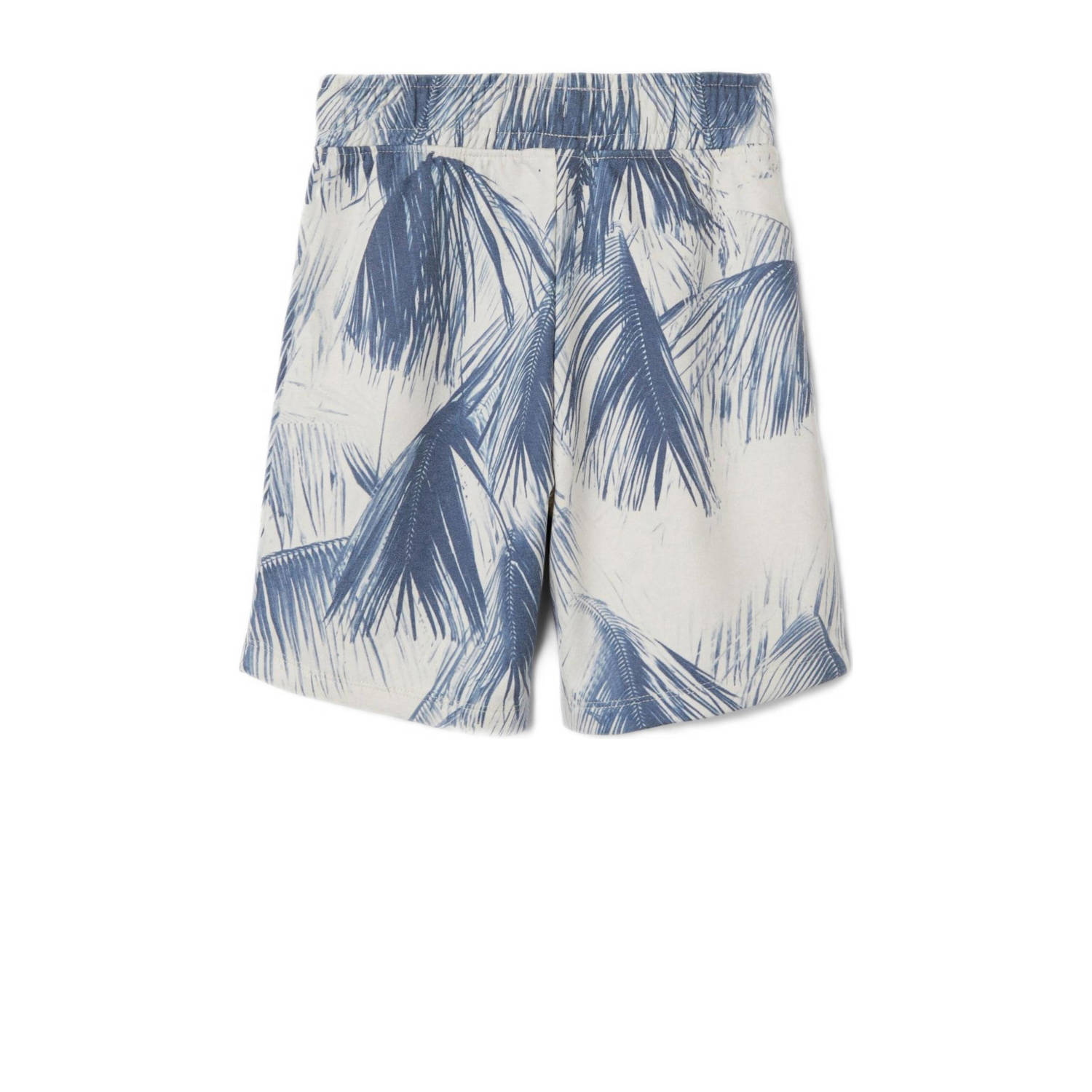 NAME IT KIDS casual short NKMFARVEL met all over print blauw ecru