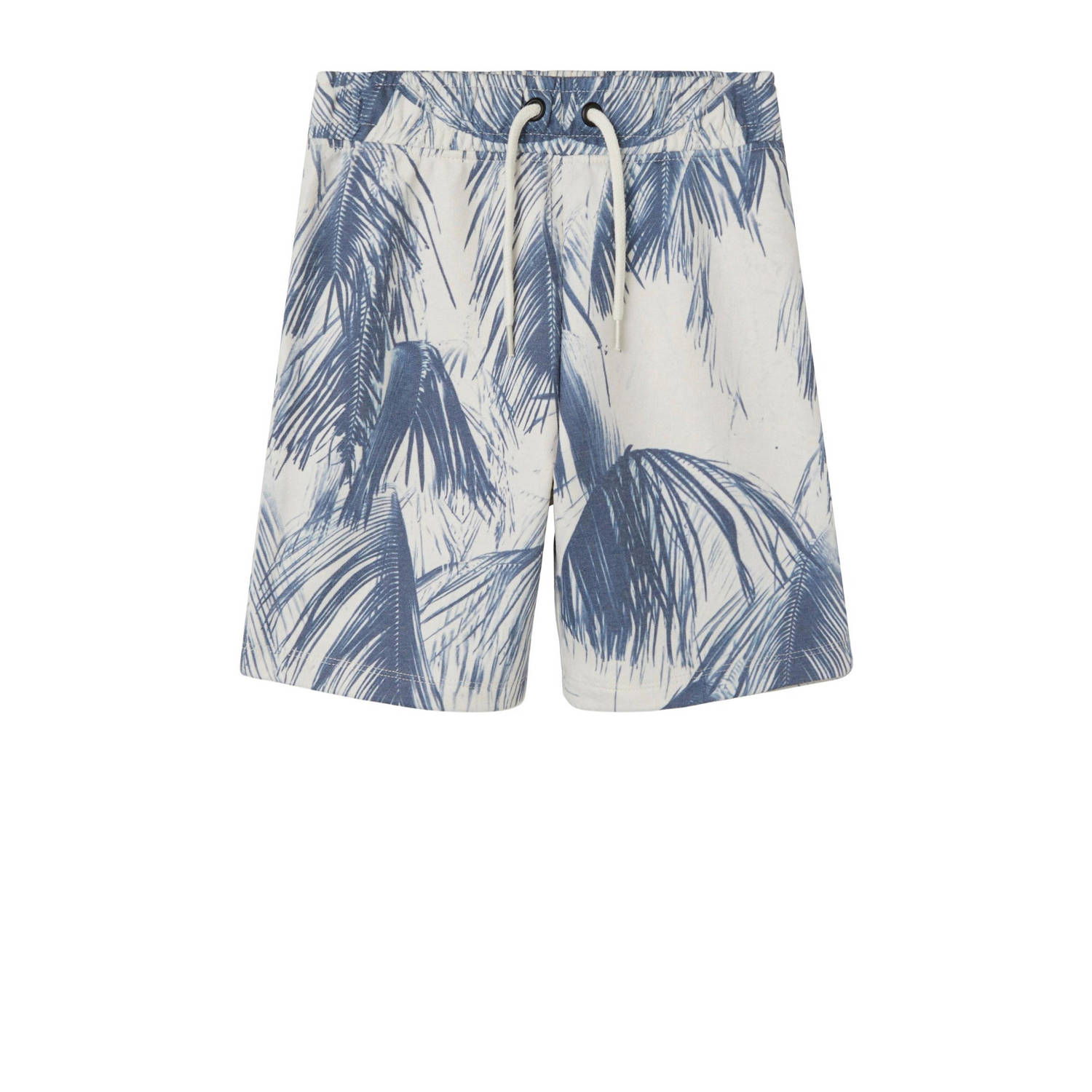 Name it KIDS casual short NKMFARVEL met all over print blauw ecru Korte broek Jongens Katoen 146