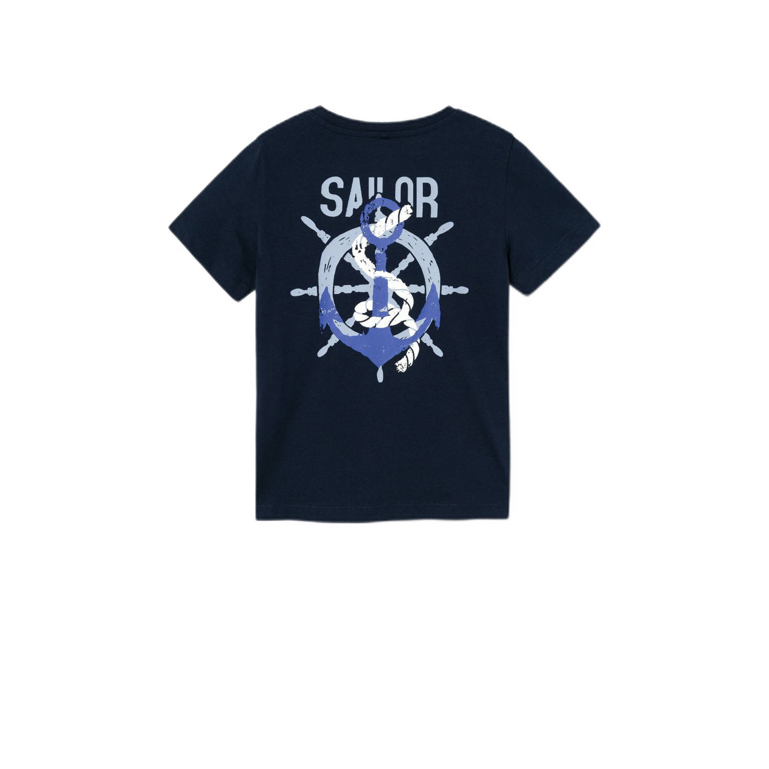 NAME IT KIDS T-shirt NKMFALIKSEN met backprint donkerblauw