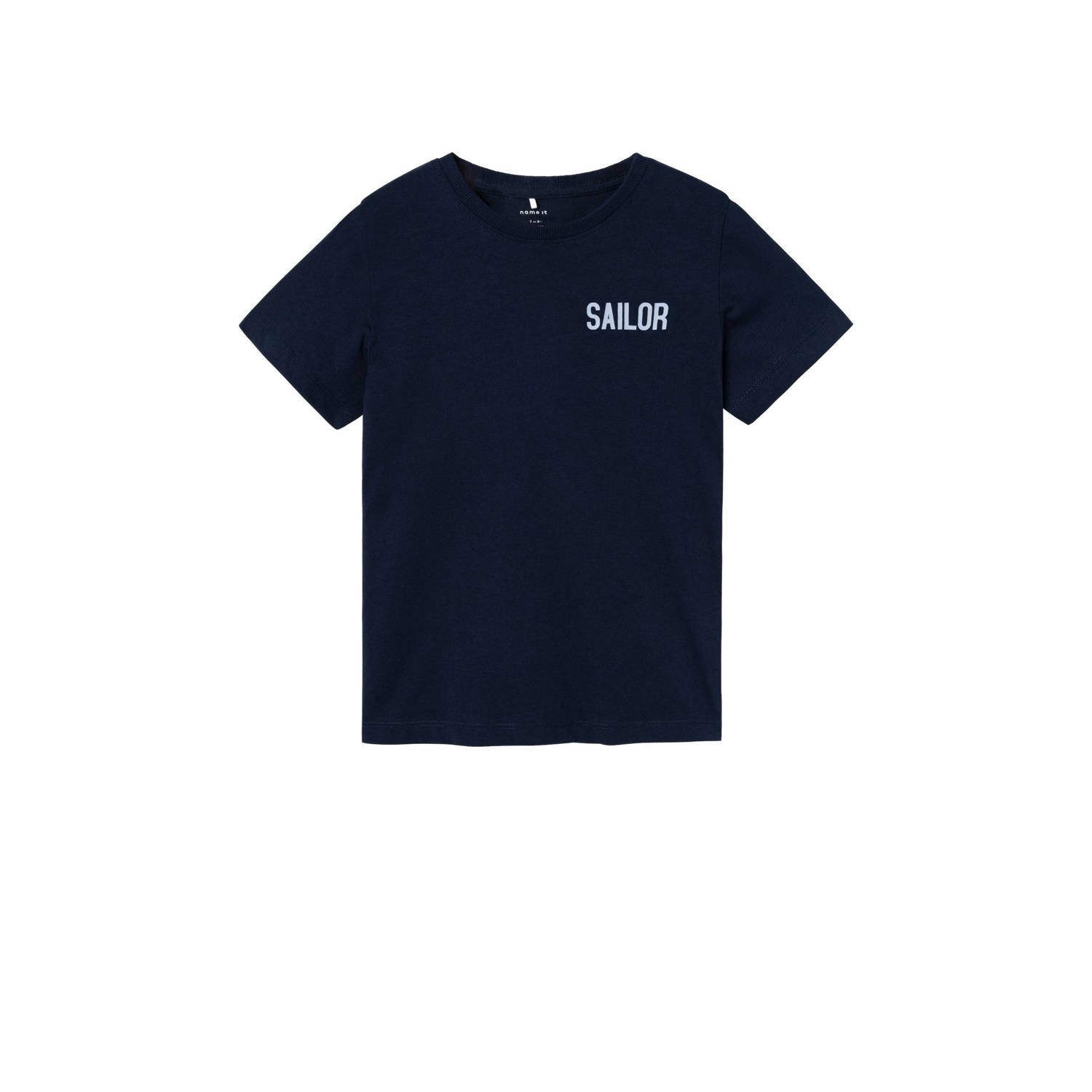 NAME IT KIDS T-shirt NKMFALIKSEN met backprint donkerblauw