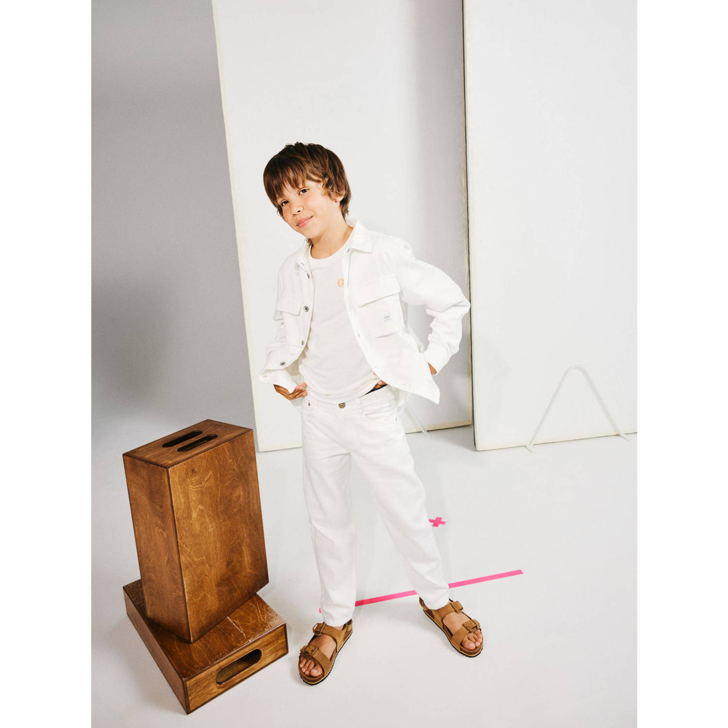 NAME IT KIDS T-shirt NKMFADSER met backprint offwhite