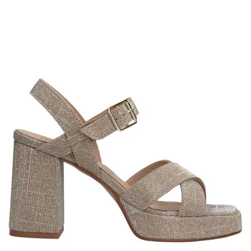 Manfield sandalettes goud afbeelding