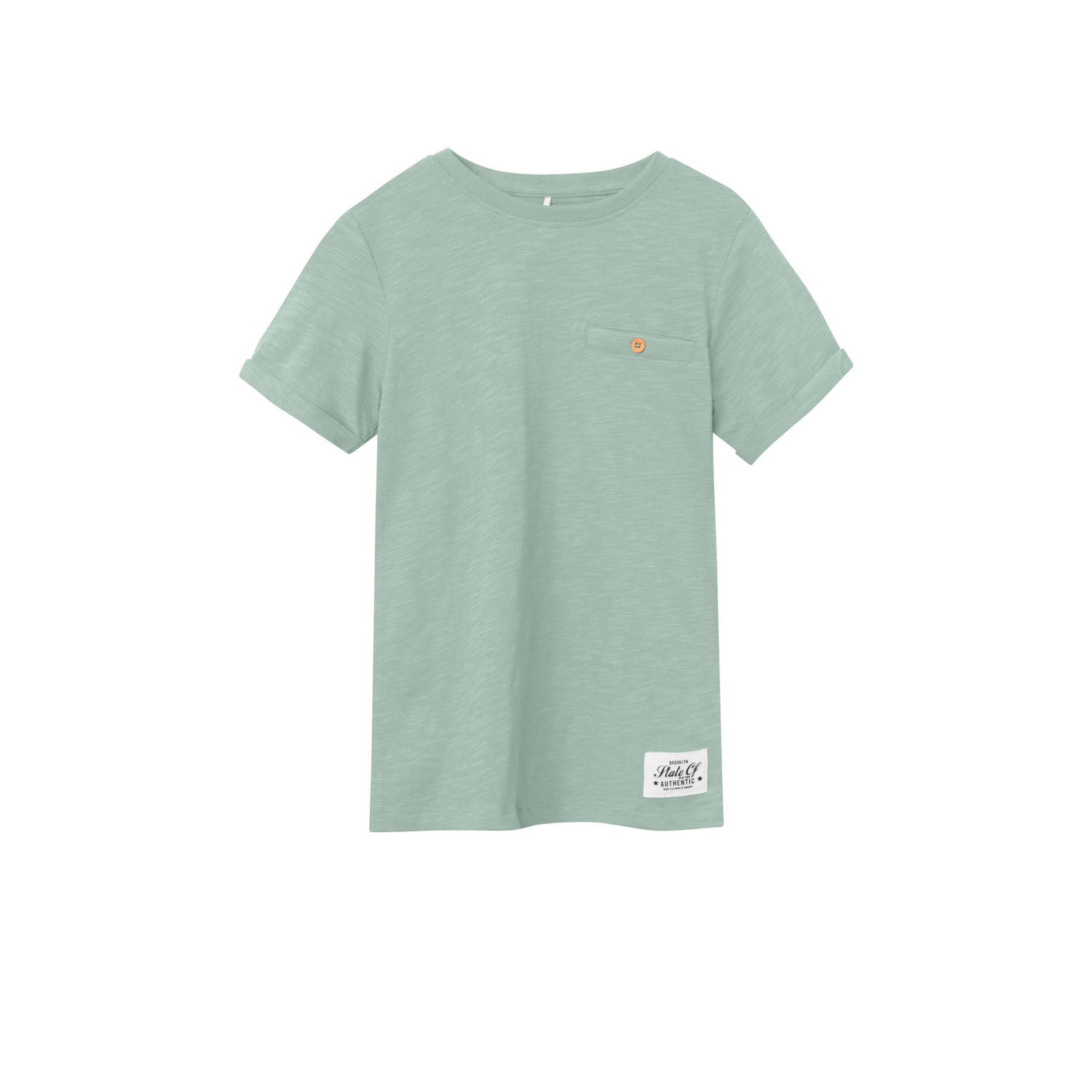 Name it KIDS T-shirt NKMVINCENT zachtgroen Jongens Katoen Ronde hals Effen 122 128