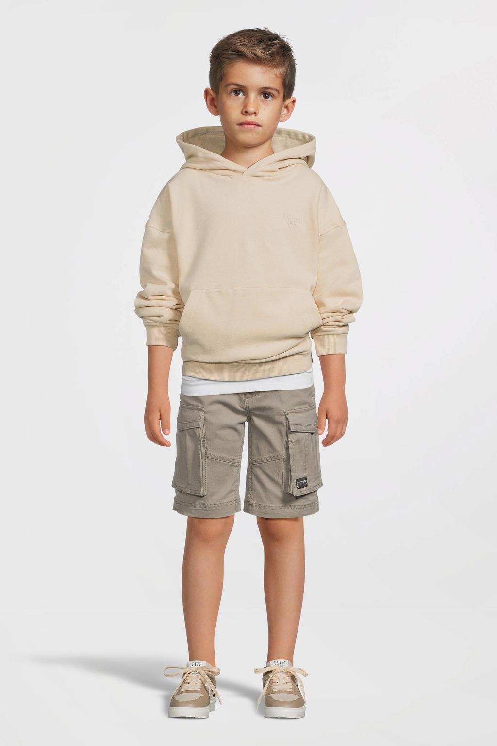 NAME IT KIDS regular fit cargo short NKMRYAN grijs