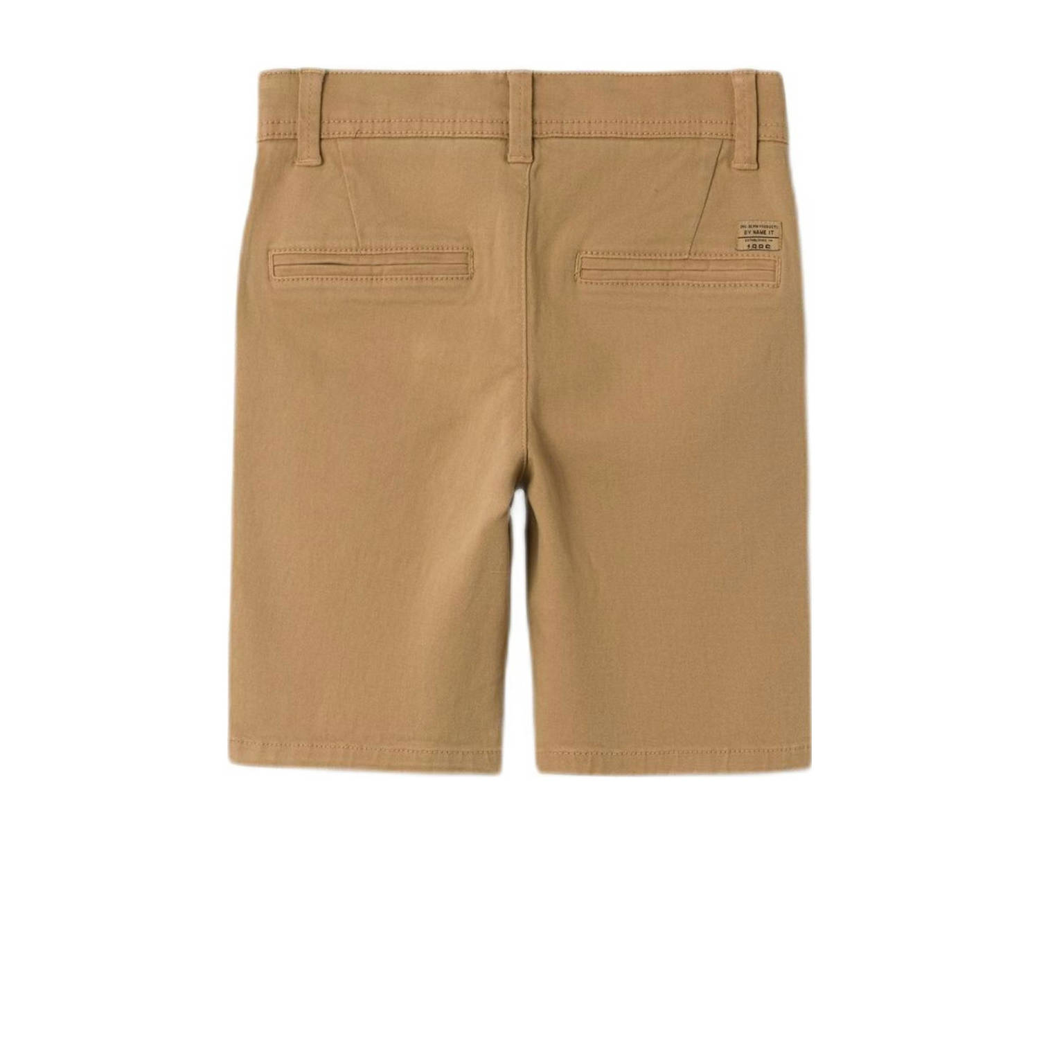 NAME IT KIDS regular fit chino short NKMSILAS geelbruin