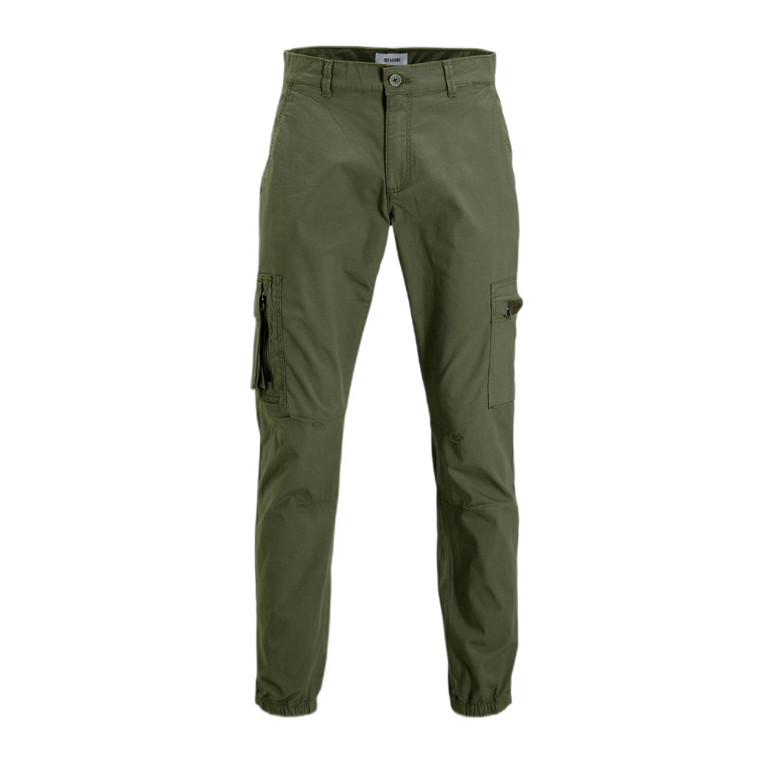 ONLY & SONS tapered fit cargo broek ONSCAM PAW groen