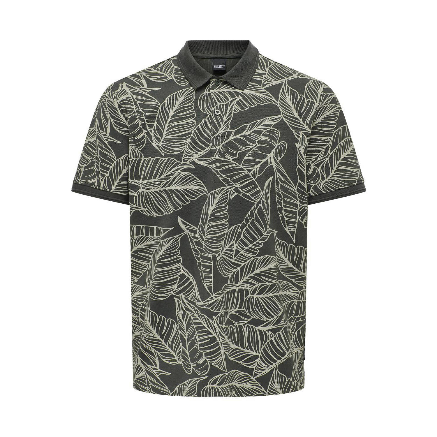 ONLY & SONS polo ONSVAIL met all over print peat