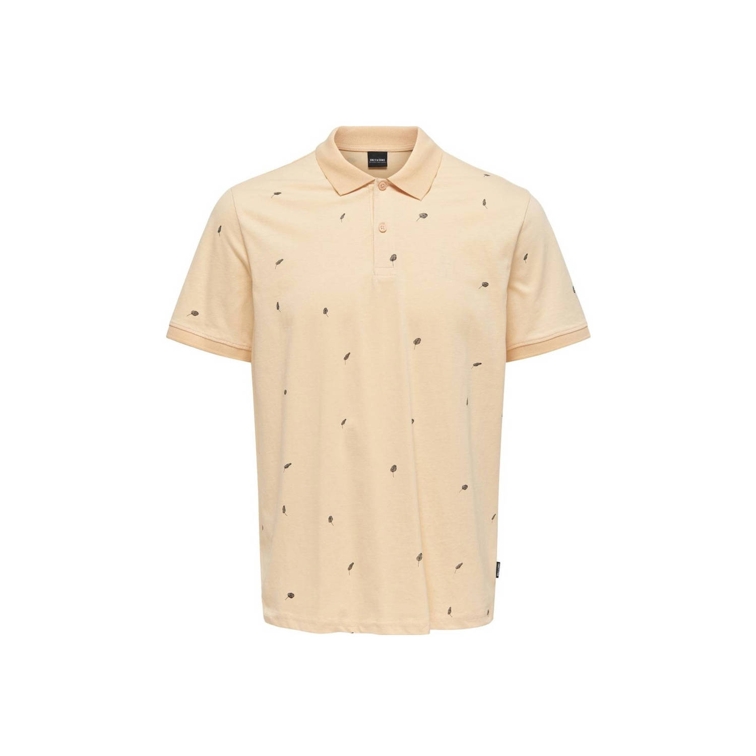 ONLY & SONS polo met all over print creampuff