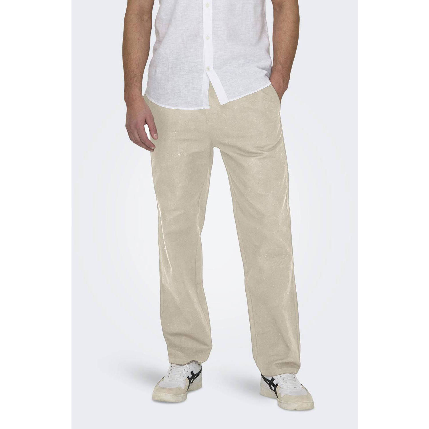 ONLY & SONS loose fit broek ONSSINUS silver lining
