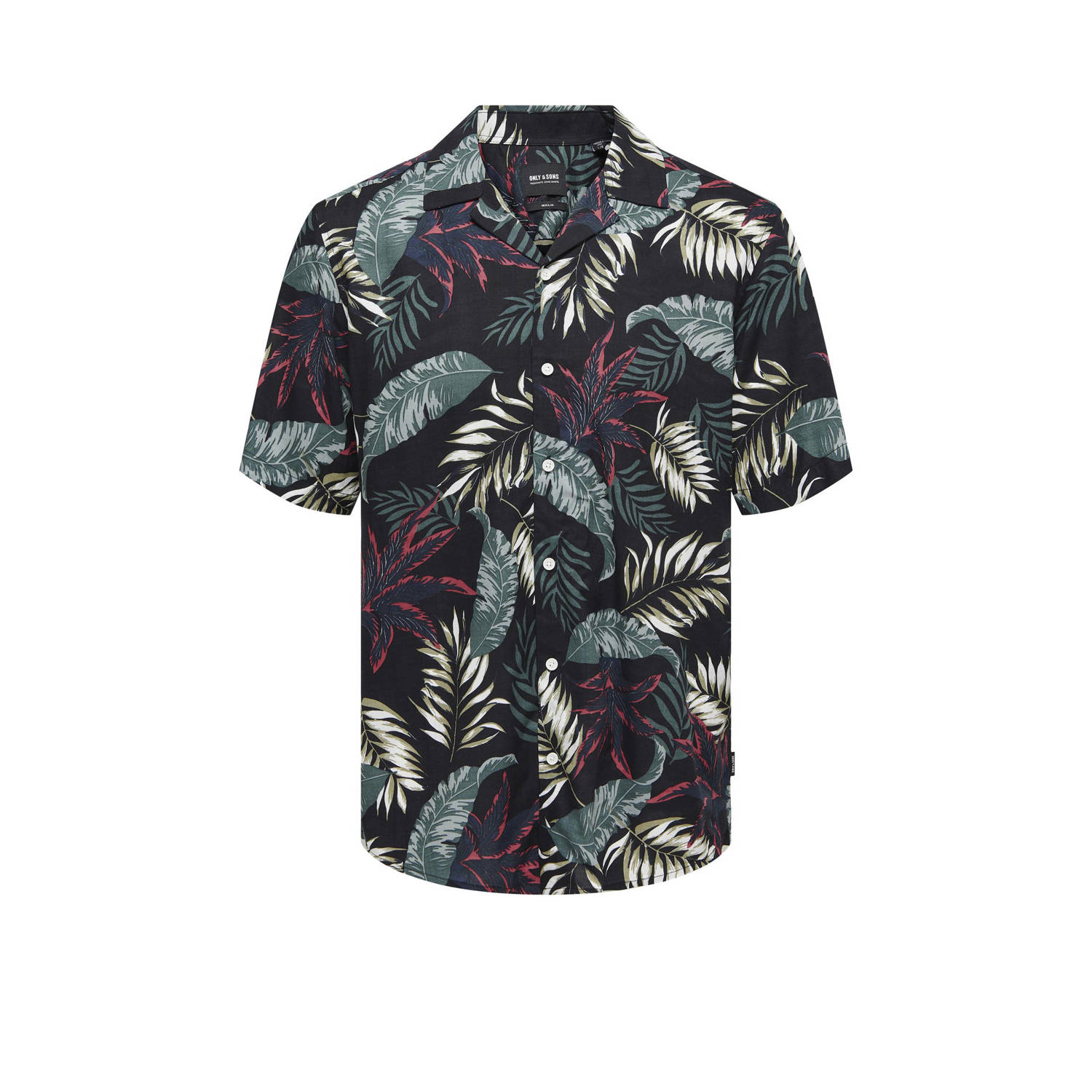 Only & Sons Regular fit vrijetijdsoverhemd met all-over print model 'WAYNE LIFE'