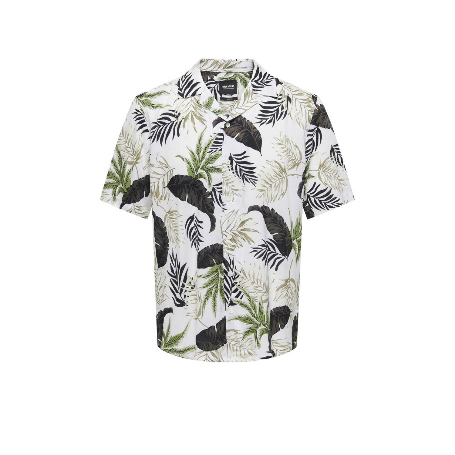 Only & Sons Regular fit vrijetijdsoverhemd met all-over print model 'WAYNE LIFE'