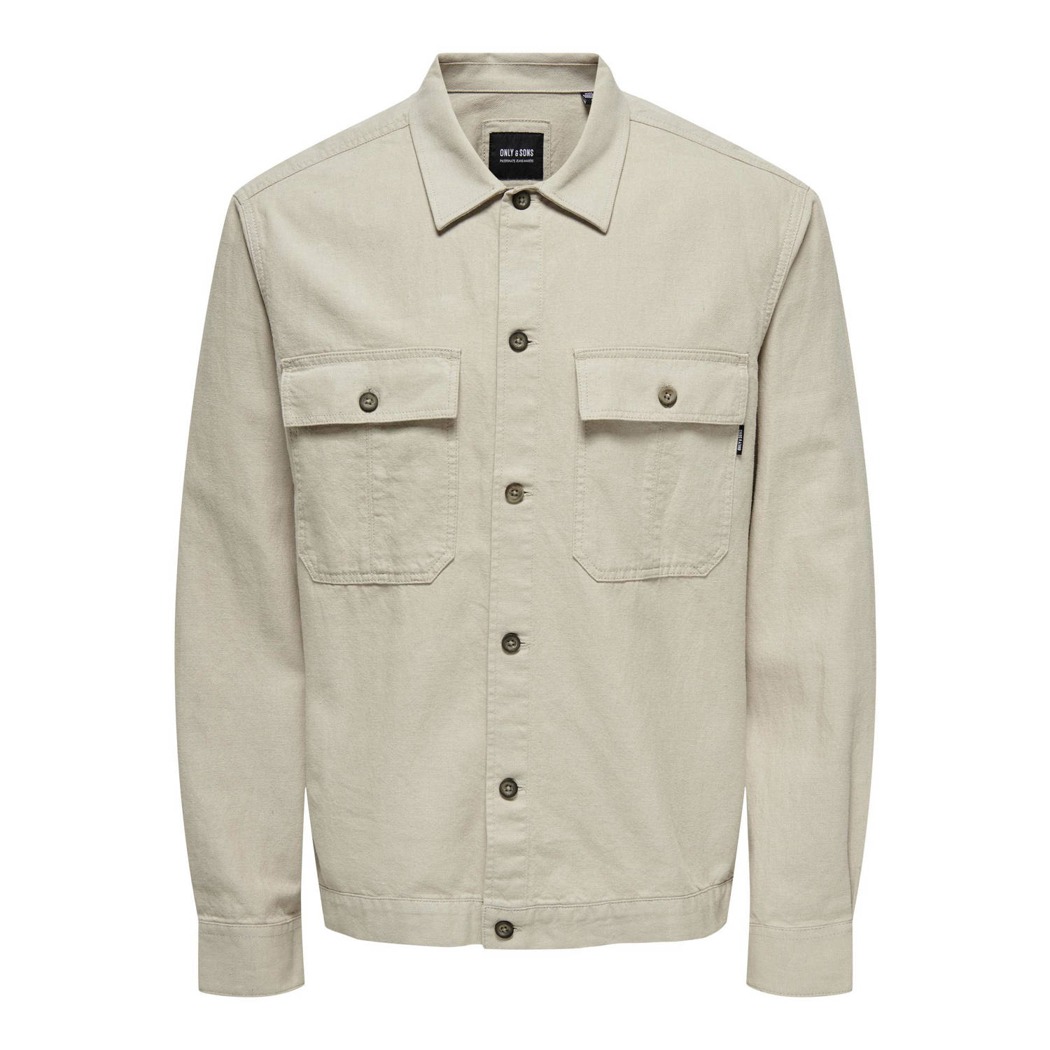 ONLY & SONS regular fit overshirt ONSKENNET silver lining