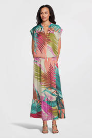thumbnail: Geisha top met all over print roze/blauw/ecru