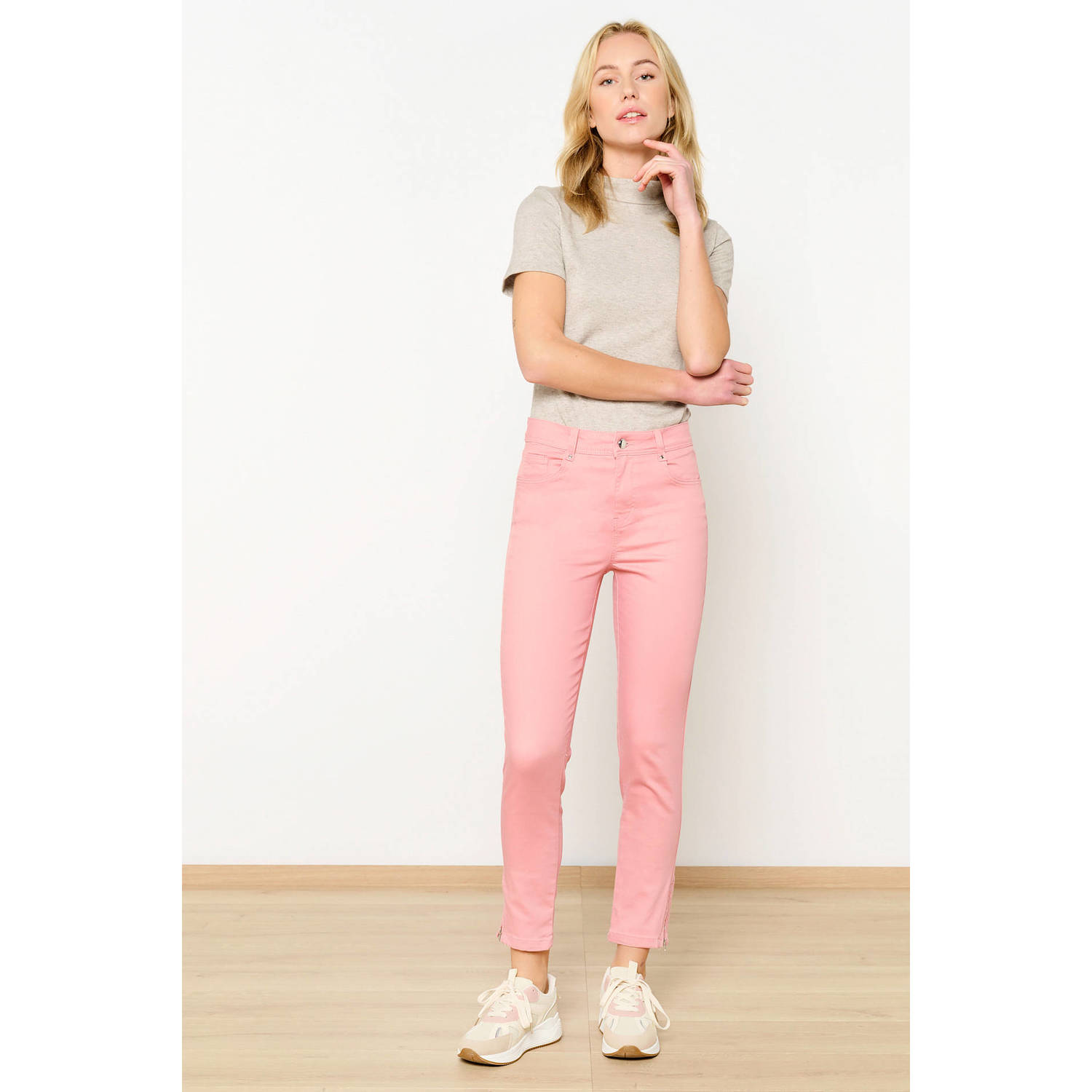 LOLALIZA slim fit jeans roze