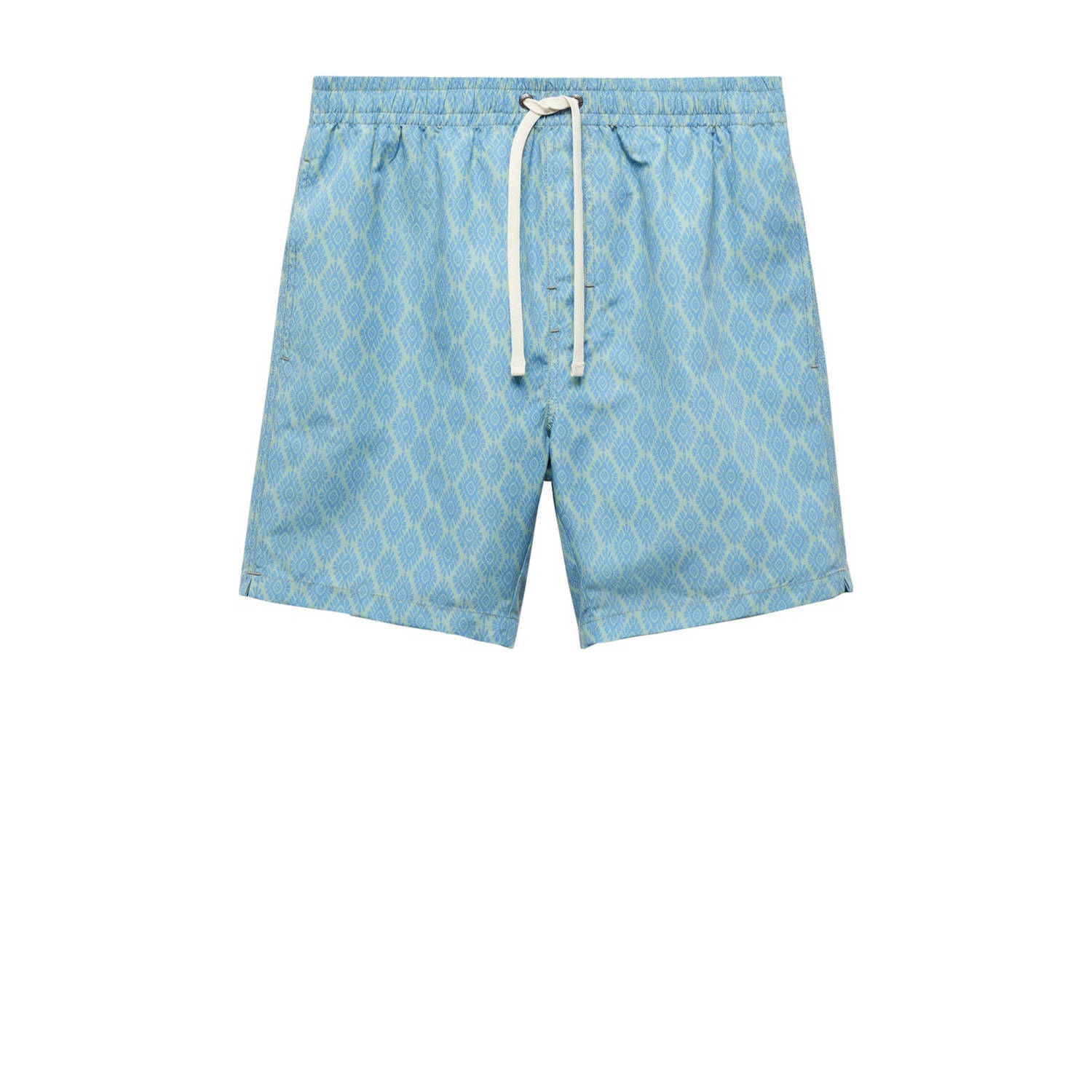 Mango Kids zwemshort lichtblauw Jongens Polyester All over print 158(XXS)