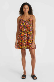 thumbnail: Oranje dames O'Neill strandjurk Malu Beach van viscose met spaghettibandjes en V-hals