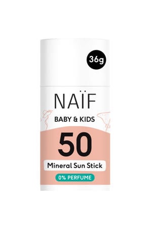 Baby & Kids 0% parfum minerale zonnebrand stick factor 50 - 36 gr