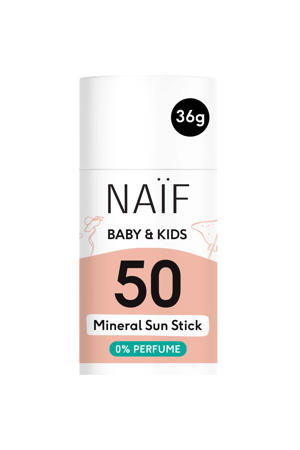 Baby & Kids 0% parfum minerale zonnebrand stick factor 50 - 36 gr