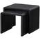 WOOOD WOOOD Willa Bijzettafels Set van 2 - Teak - Zwart - 50x45x40