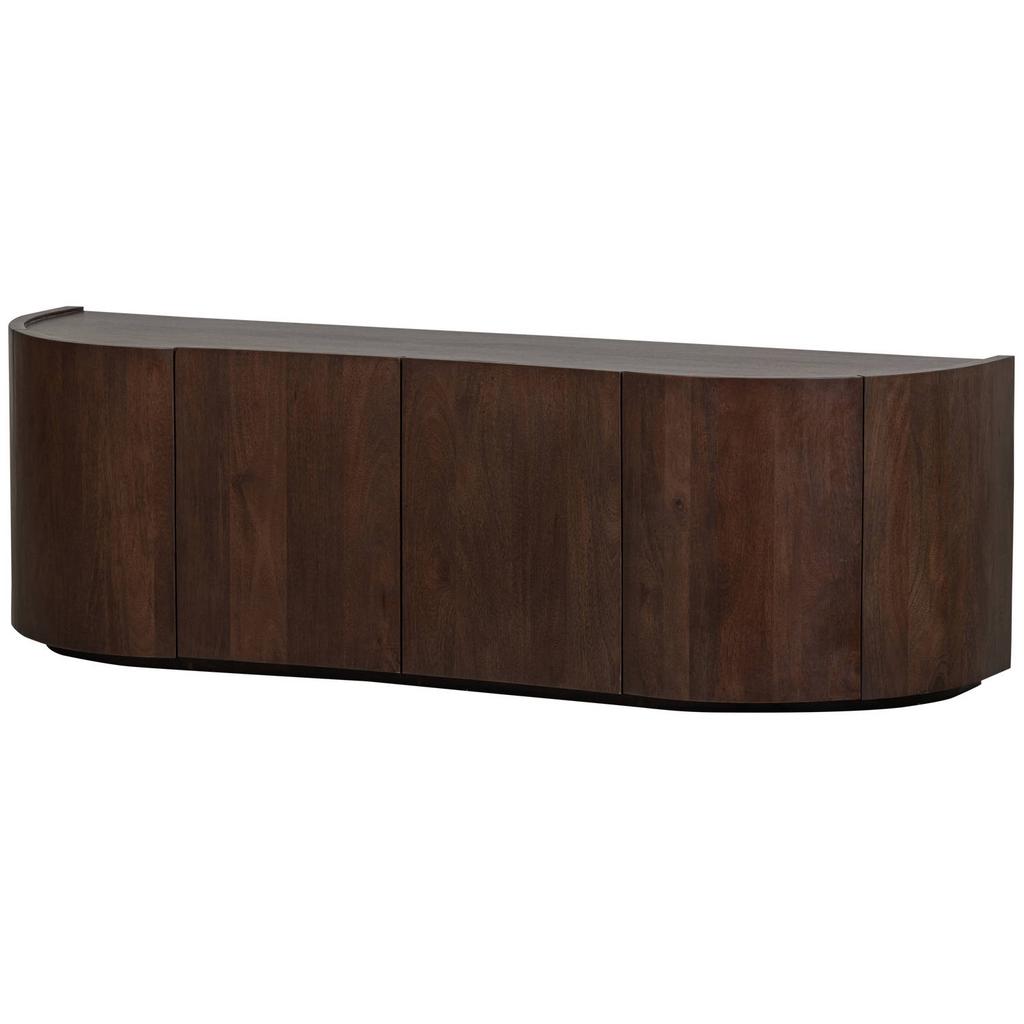 WOOOD WOOOD Sense Dressoir 4-Deurs - Mango - Walnoot - 50x160x46