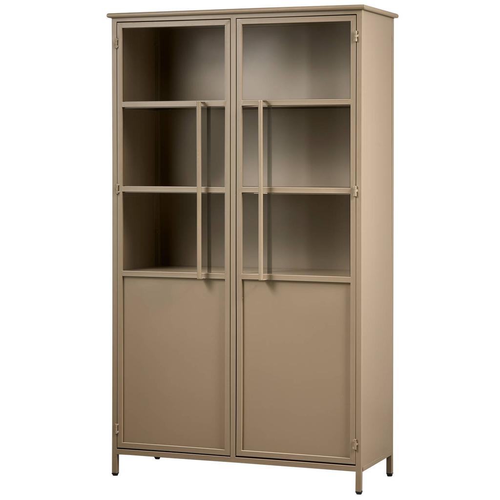 WOOOD WOOOD Exhibit Vitrinekast - Metaal - Zwart - 170x99x44