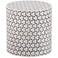 WOOOD Neva Sidetable - Bone Inlay - Zwart/Wit - 40x37x37