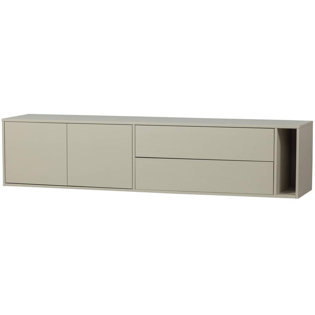 vtwonen Settle Down TV-meubel - Grenenhout - Dust - 45x200x44