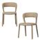 WOOOD WOOOD Noble Eetkamerstoelen - Polyester - Zand Melange - Set van 2