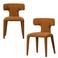 WOOOD WOOOD Permit Eetkamerstoelen - Polyester - Espresso - Set van 2