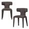 WOOOD WOOOD Permit Eetkamerstoelen - Polyester - Espresso - Set van 2