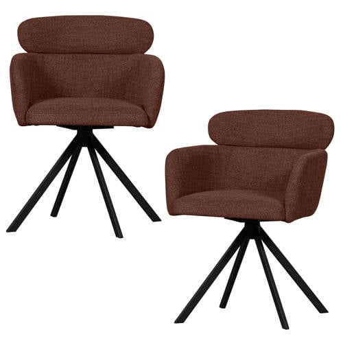 WOOOD eetkamerstoel (set van 2) Fenne - Chestnut