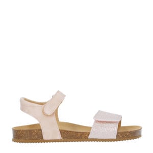 leren sandalen lichtroze