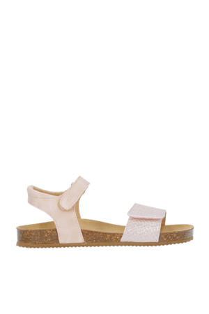 leren sandalen lichtroze