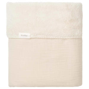 ledikantdeken Faro met teddy offwhite