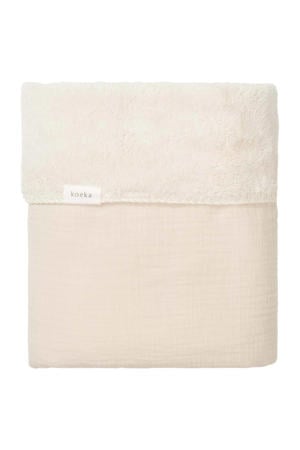 ledikantdeken Faro met teddy offwhite
