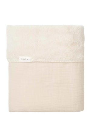 ledikantdeken Faro met teddy offwhite